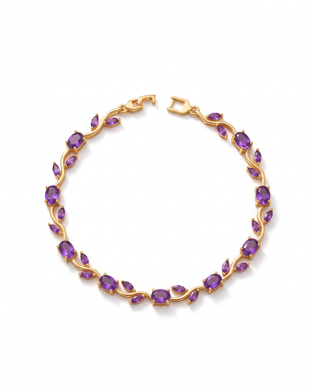 Tulip Amethyst Crystal Bracelet