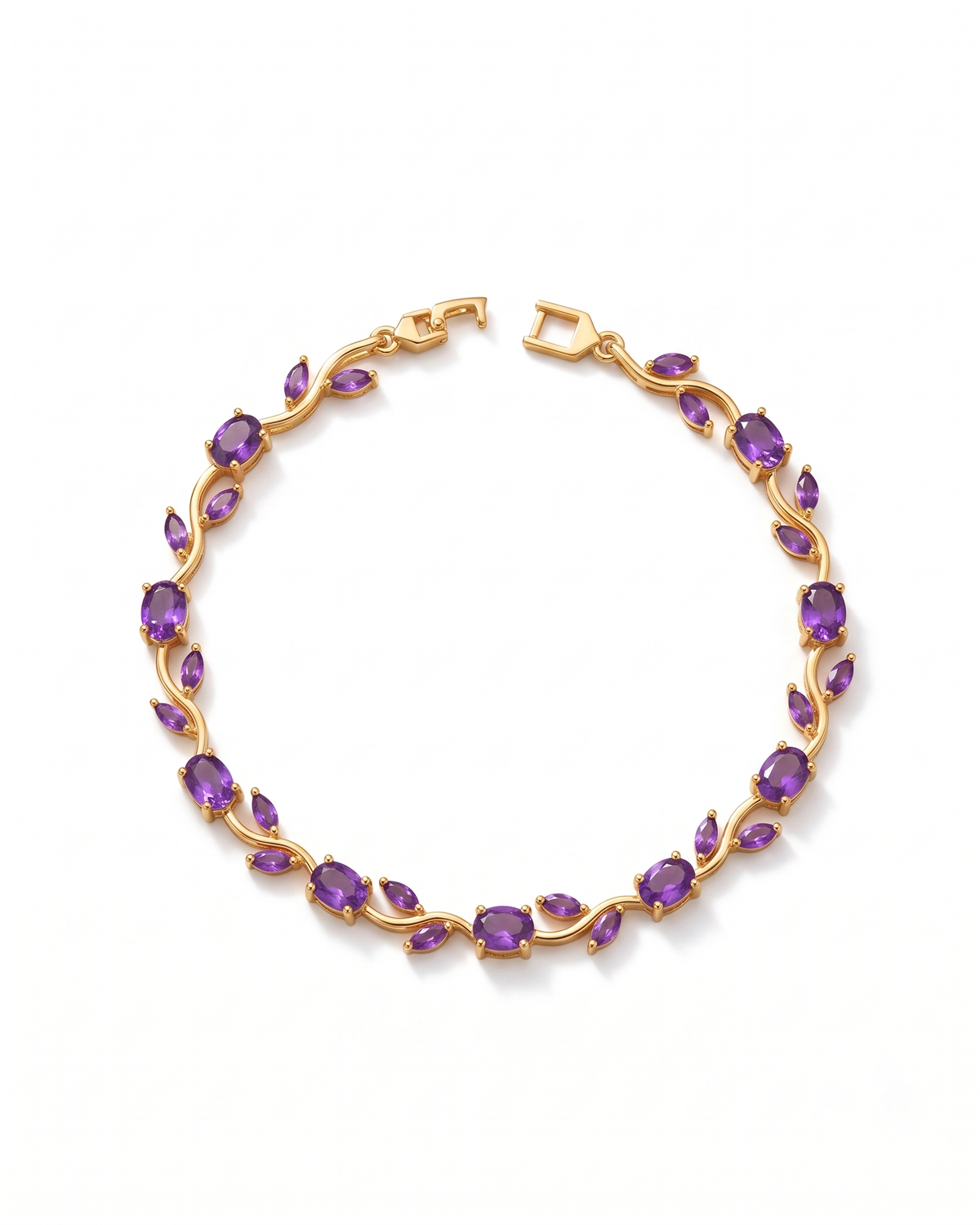 Tulip Amethyst Crystal Bracelet