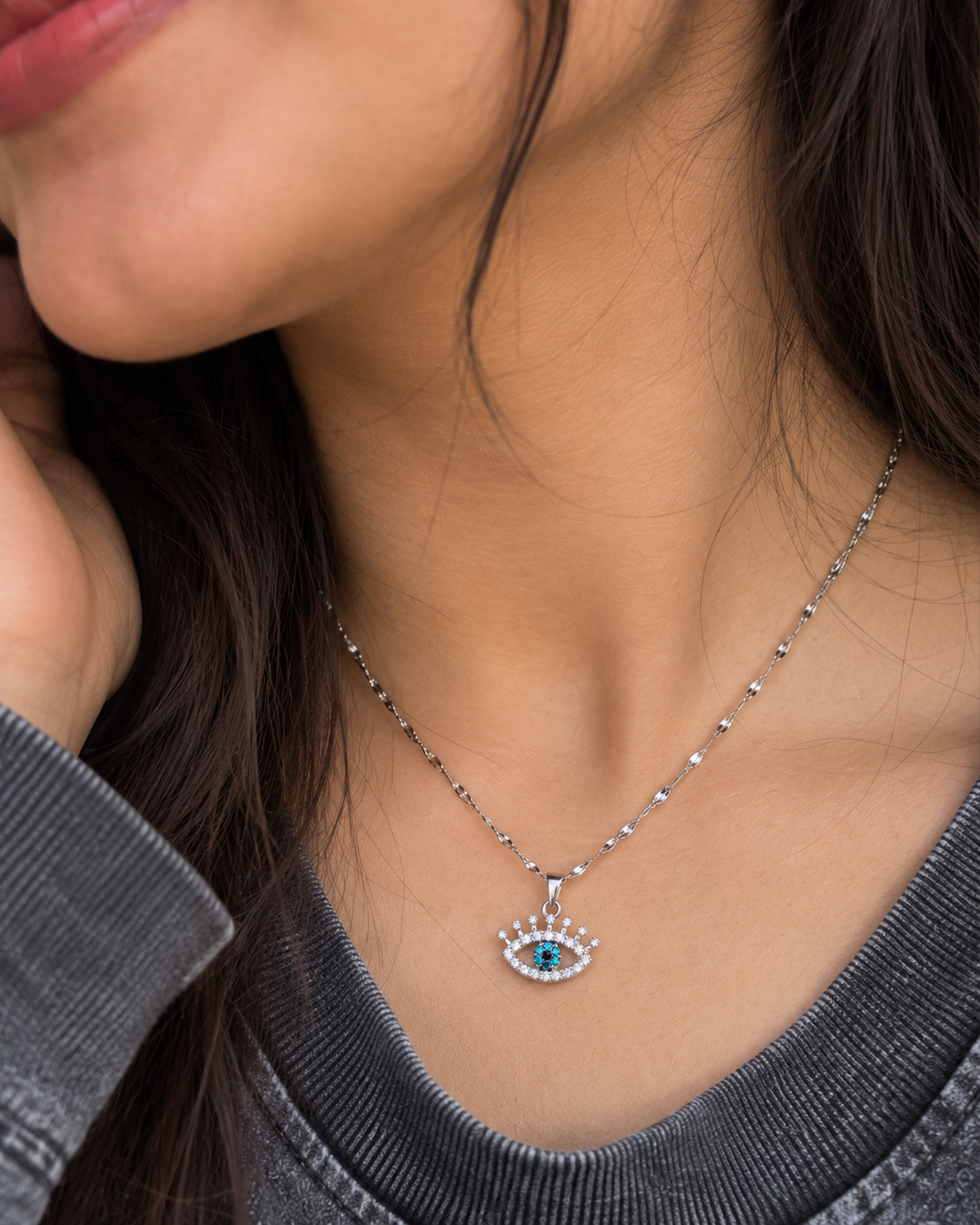Evil Eye Anti-Tarnish Necklace