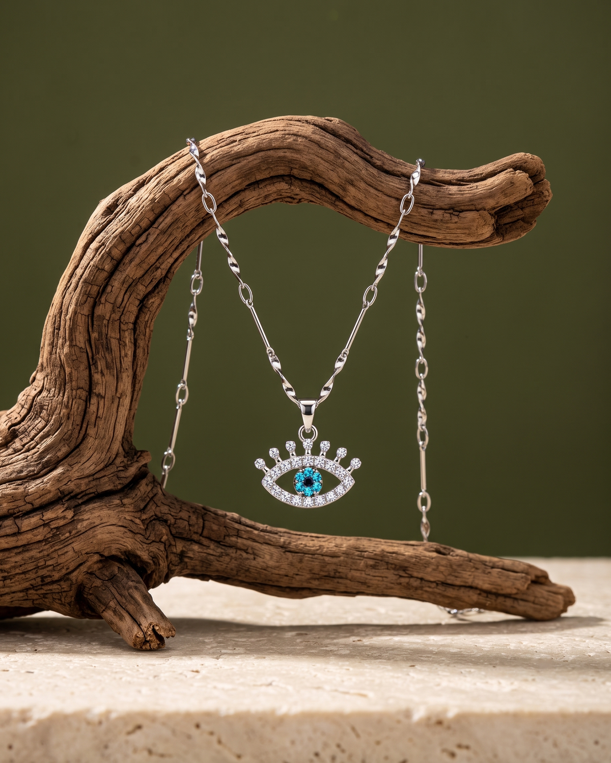Evil Eye Anti-Tarnish Necklace
