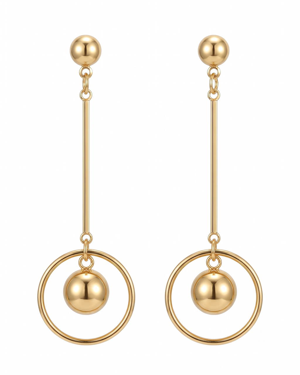 Elegant Circle Drop Earrings