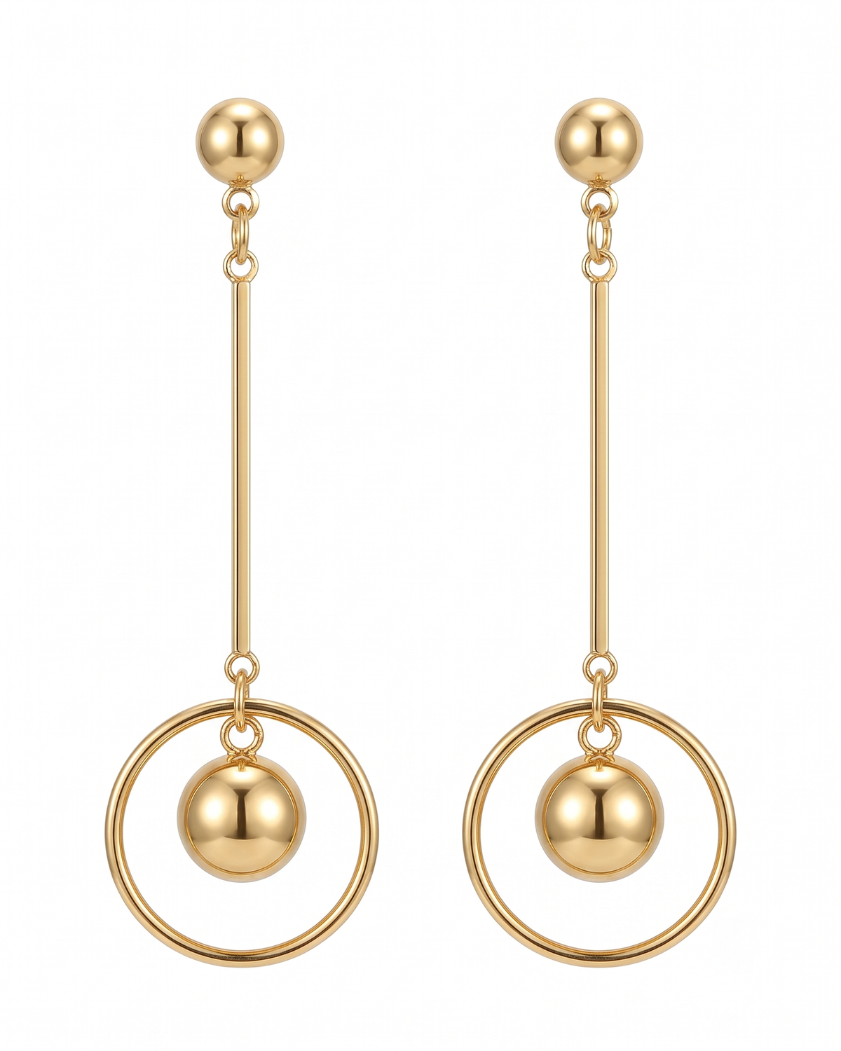 Elegant Circle Drop Earrings