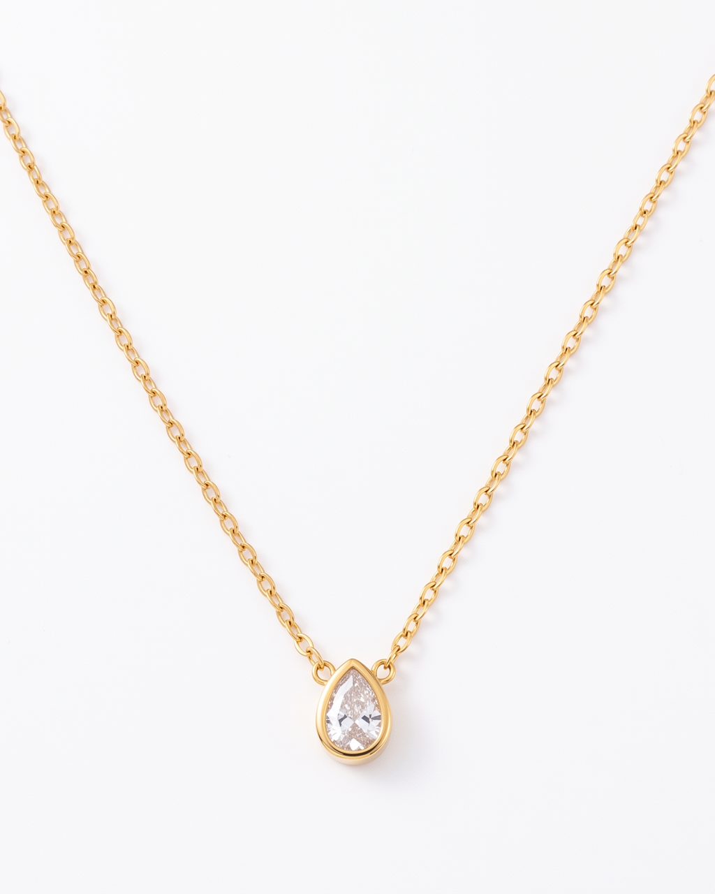 Teardrop Crystal Necklace (Anti Tarnish)