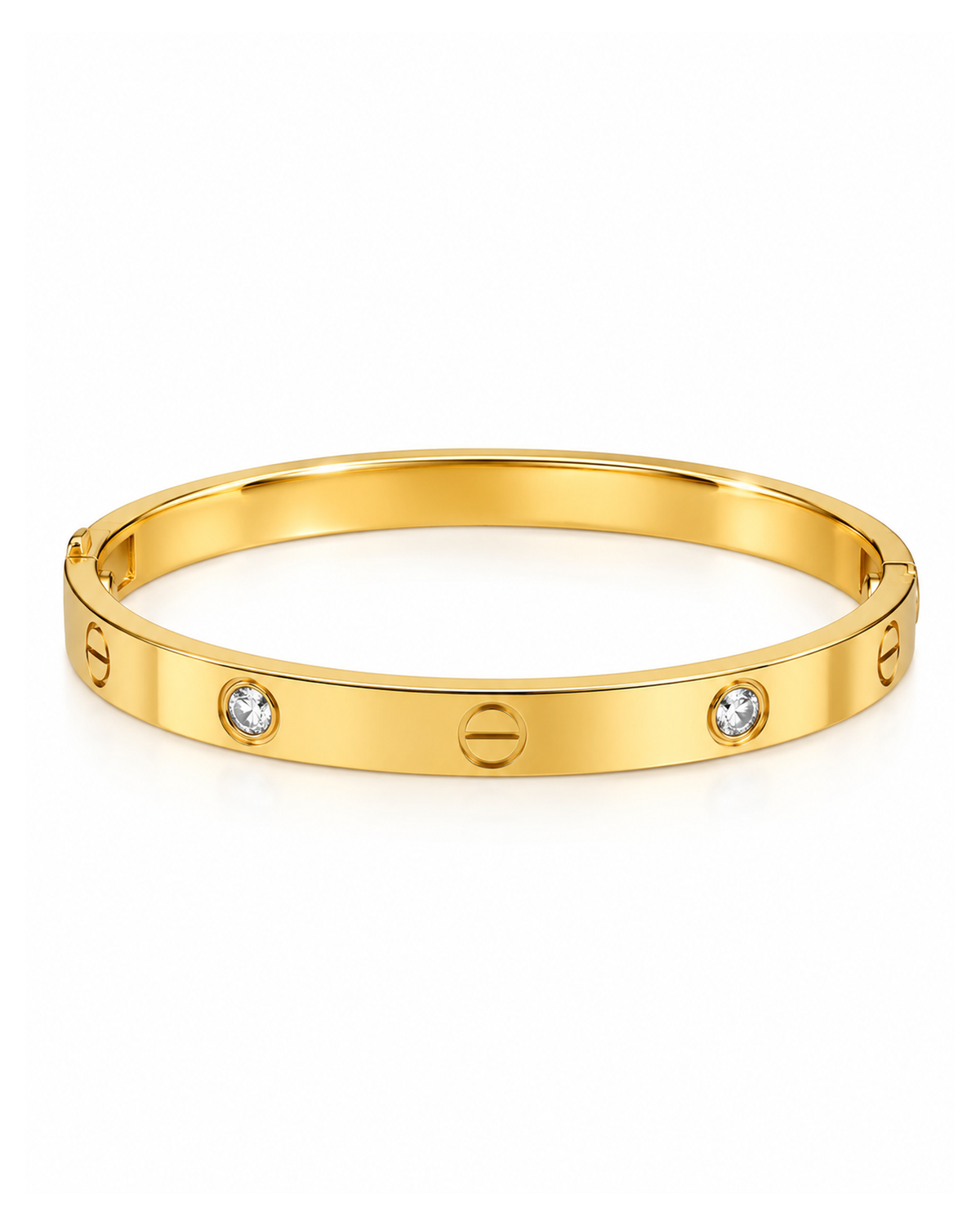 Classic Crystal Screw Bangle Bracelet