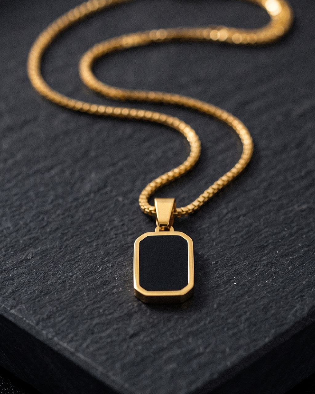 Black Onyx Necklace (Anti Tarnish)