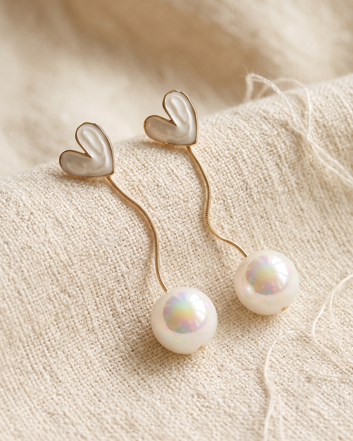 Pearl Heart Earring