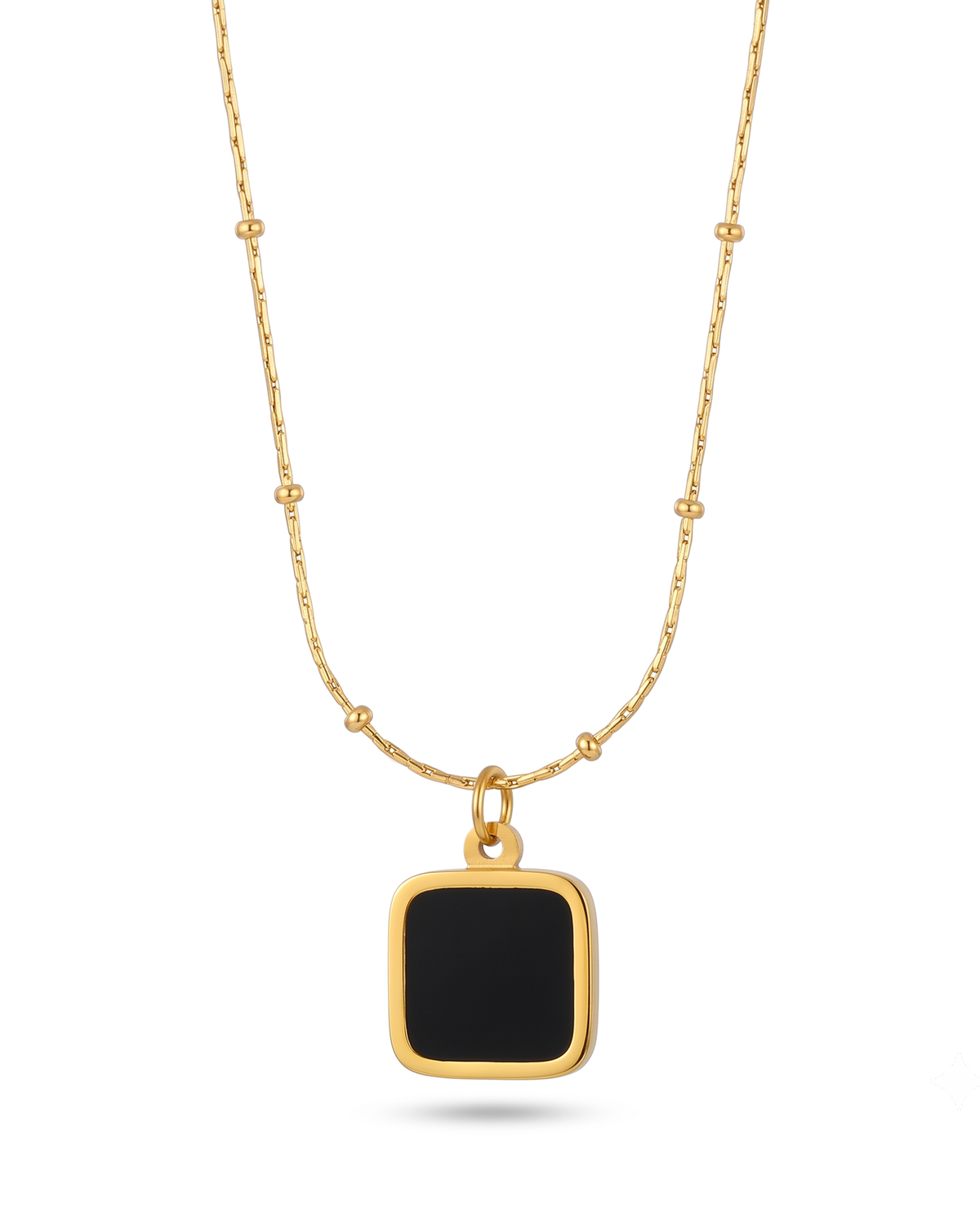 Black Onyx Beaded Necklace