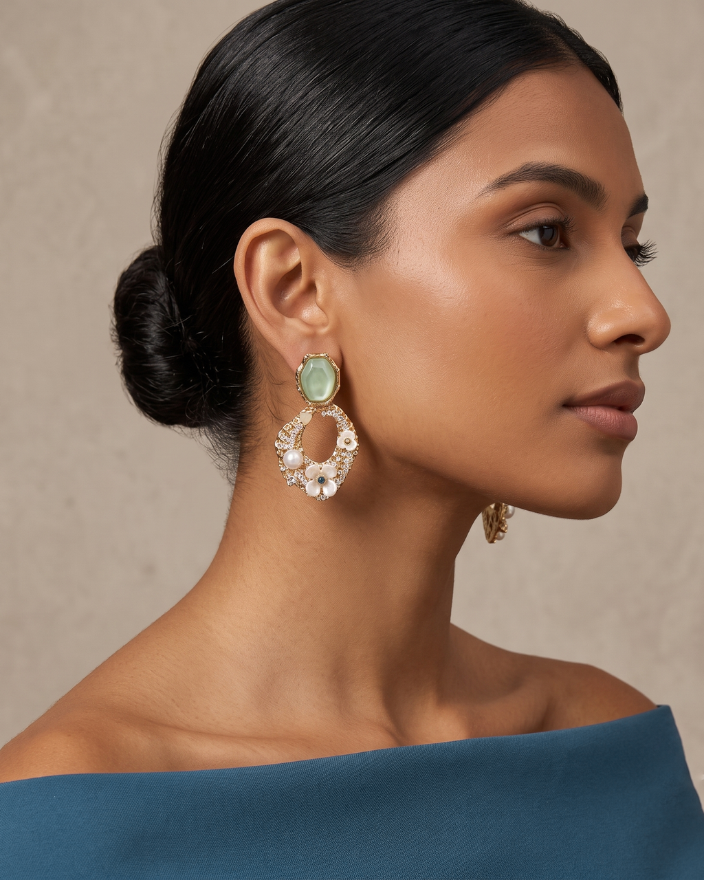 Emerald Bloom Earring