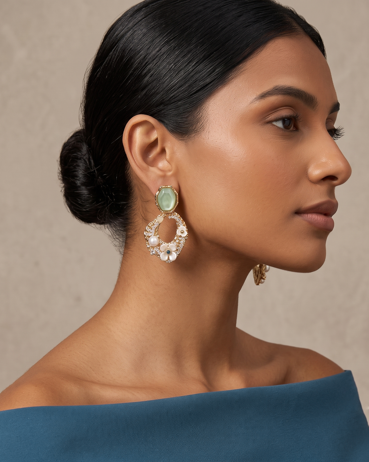 Emerald Bloom Earring