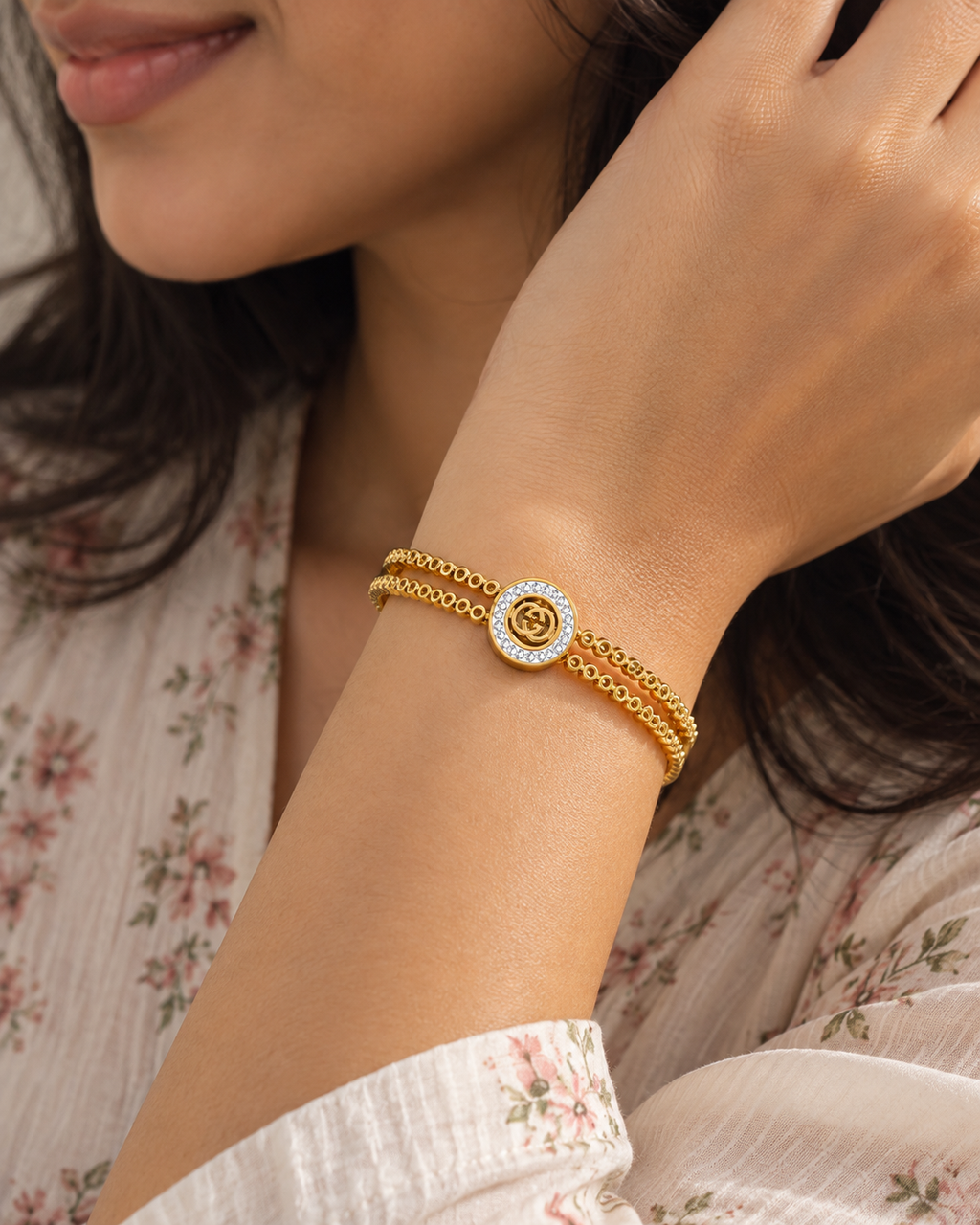 Golden Luxe Double-Layer Bracelet