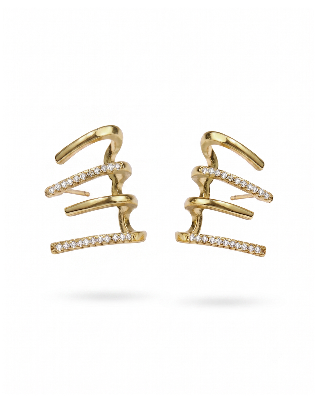 Gold Spiral Ear Cuff Earring