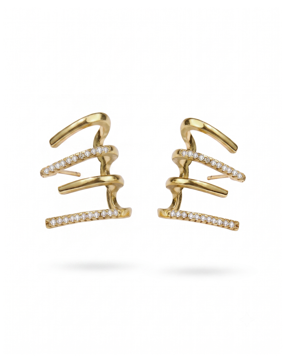 Gold Spiral Ear Cuff Earring