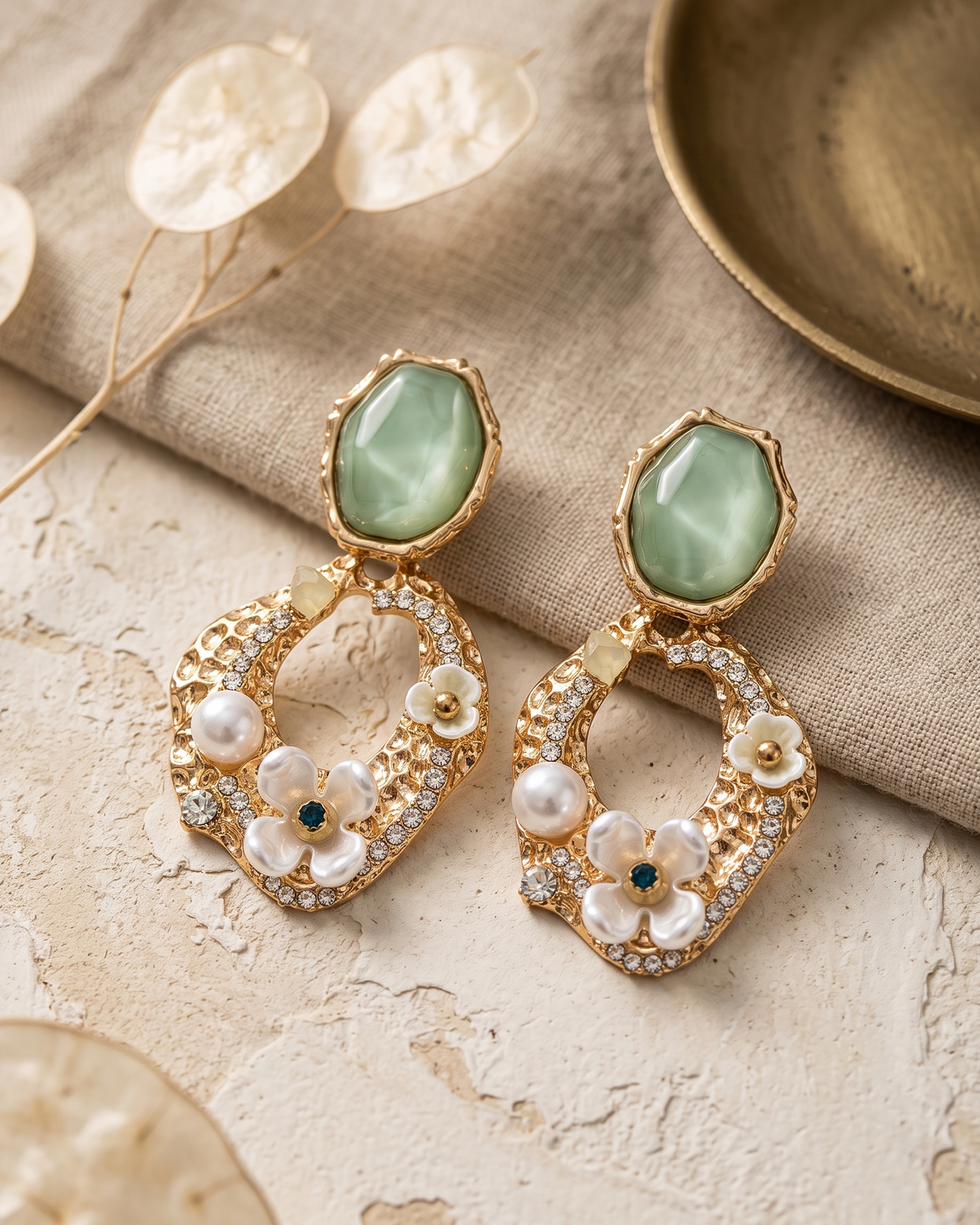 Emerald Bloom Earring