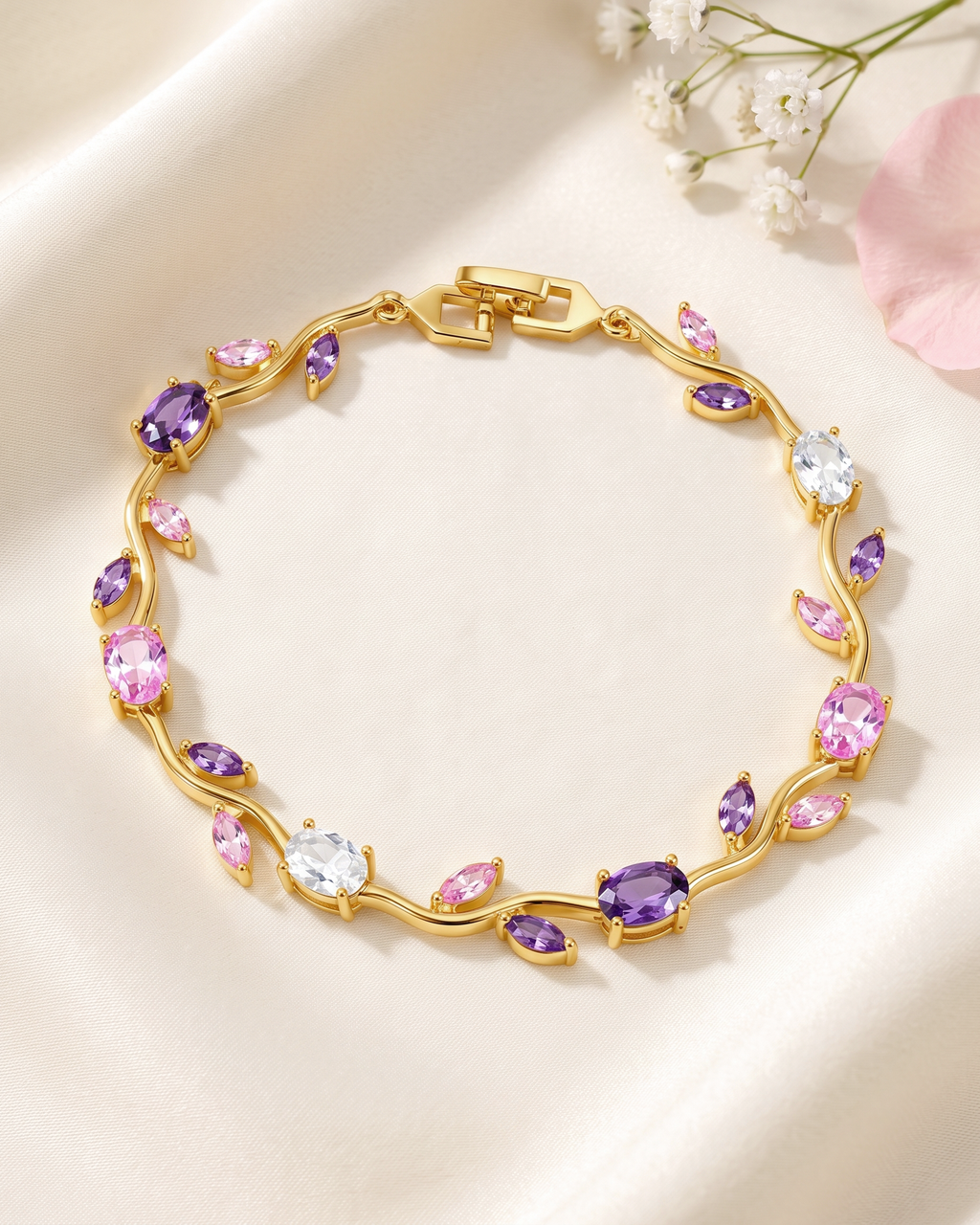 Tulip Amethyst Vine Bracelet