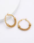 Textured Mesh Hoop Earrings (Anti Tarnish)
