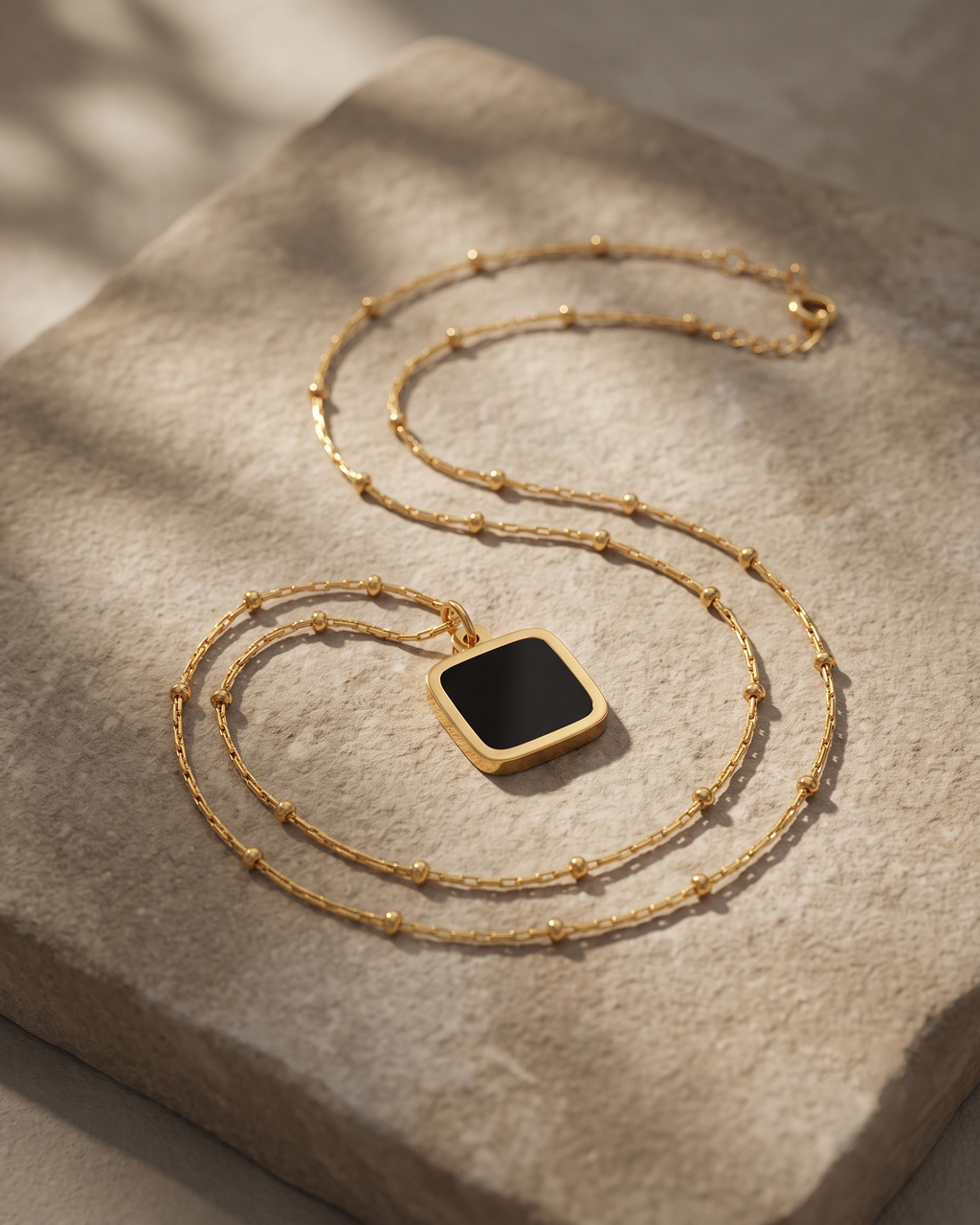 Black Onyx Beaded Necklace
