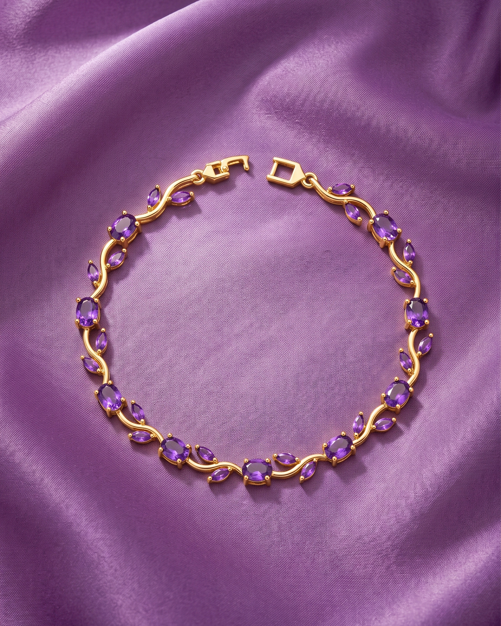 Tulip Amethyst Crystal Bracelet