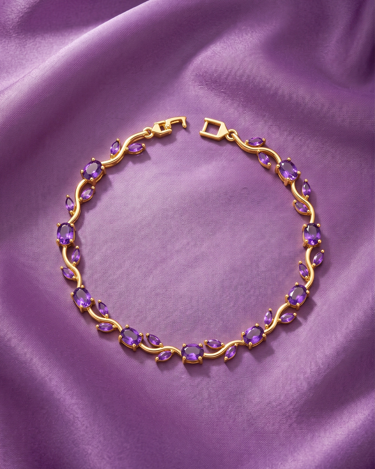 Tulip Amethyst Crystal Bracelet