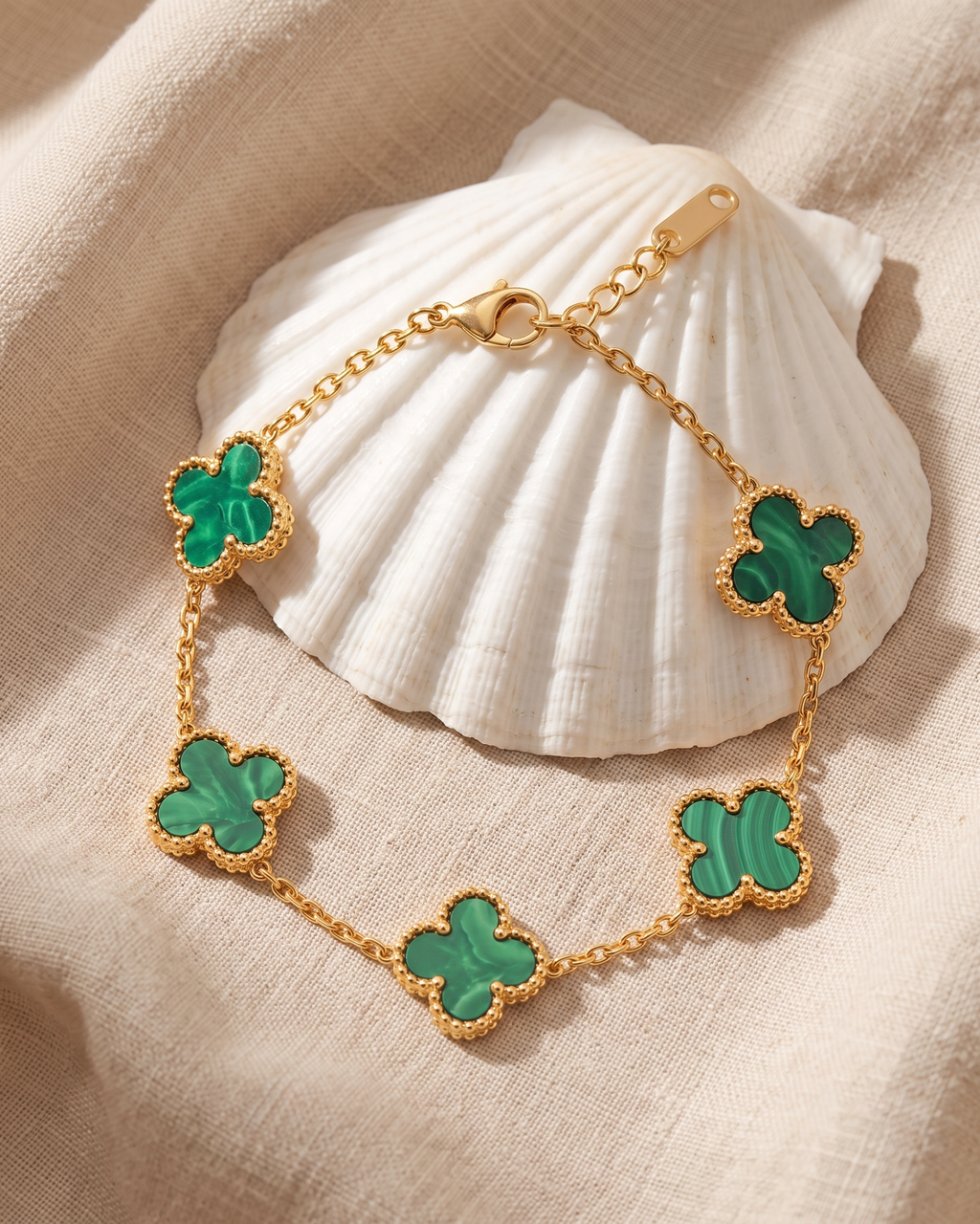 Clover Green Anti-Tarnish Bracelet