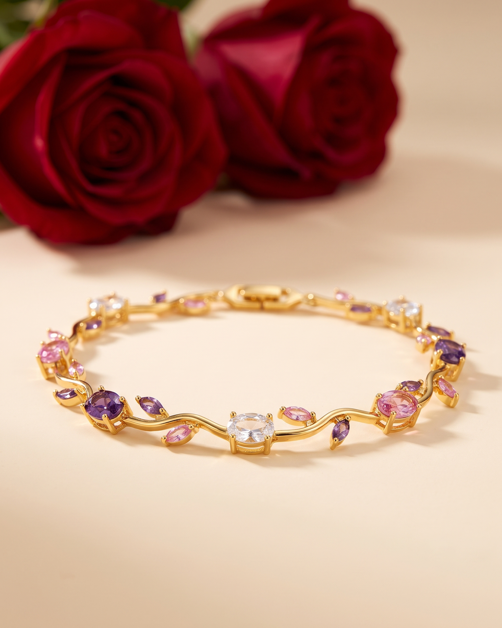 Tulip Amethyst Vine Bracelet