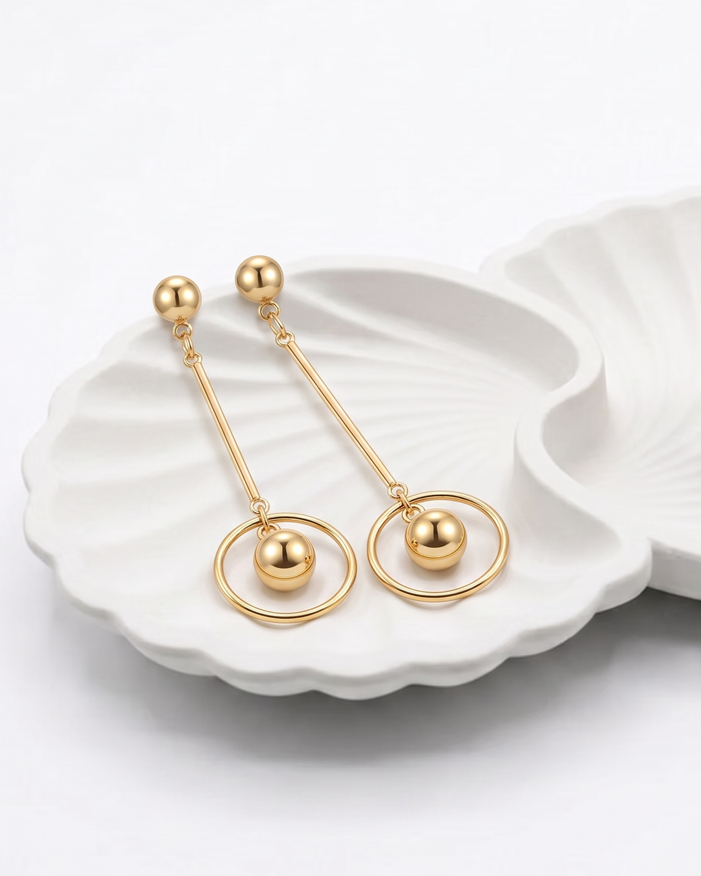 Elegant Circle Drop Earrings