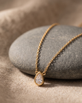 Teardrop Crystal Necklace (Anti Tarnish)
