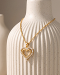 Elegant Heart Crystal Pendant Necklace (Anti Tarnish)