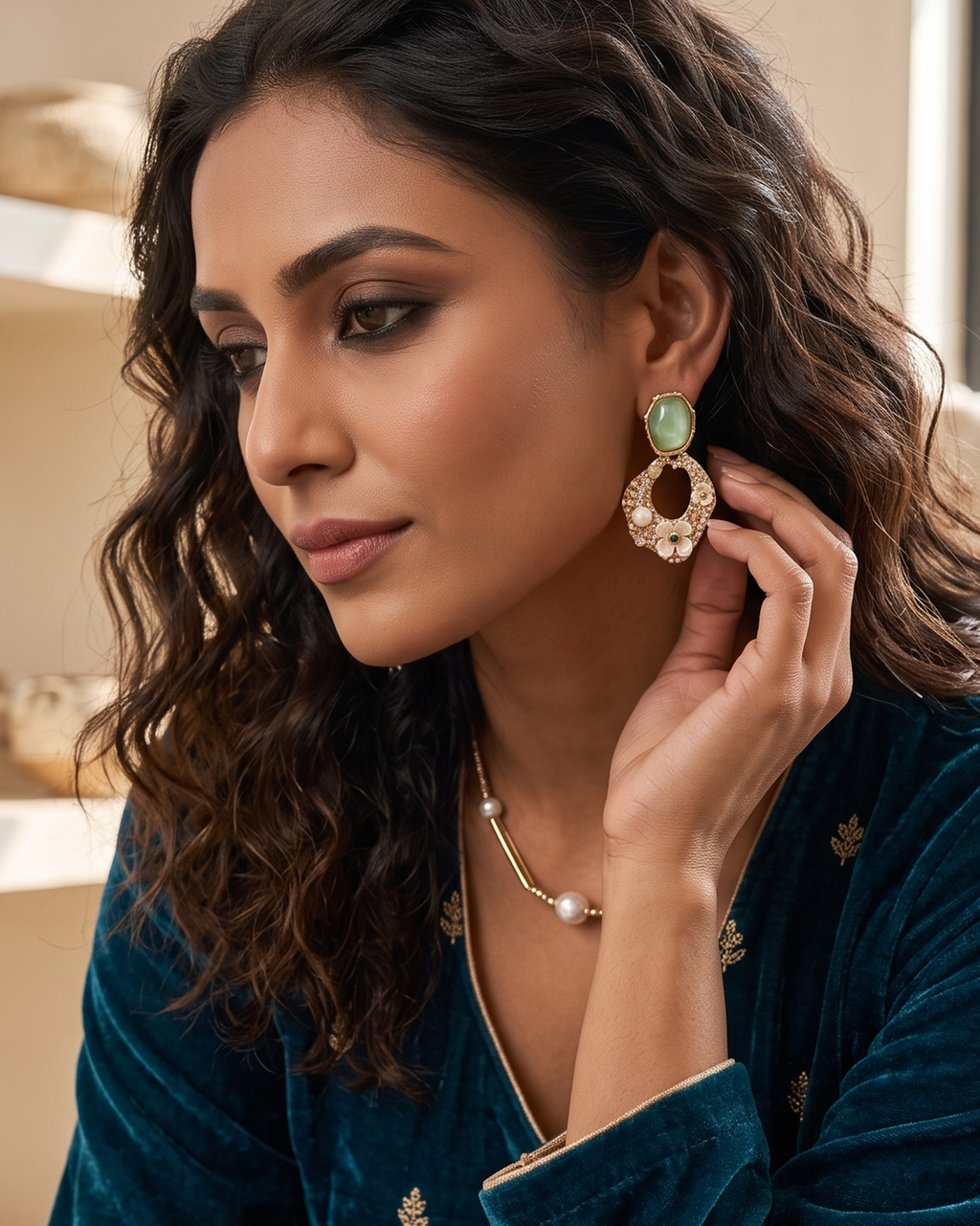 Emerald Bloom Earring