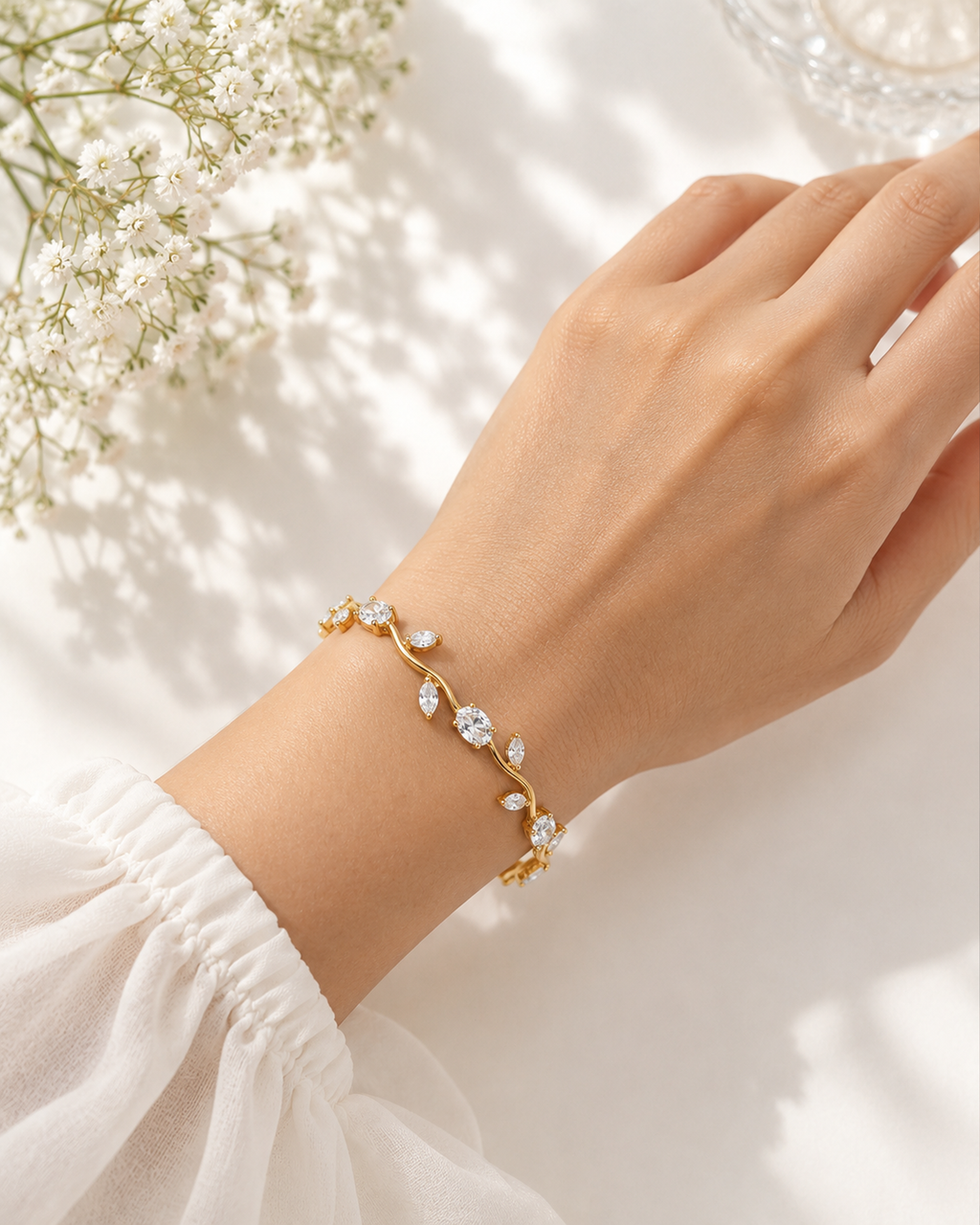 Tulip Crystal Vine Bracelet