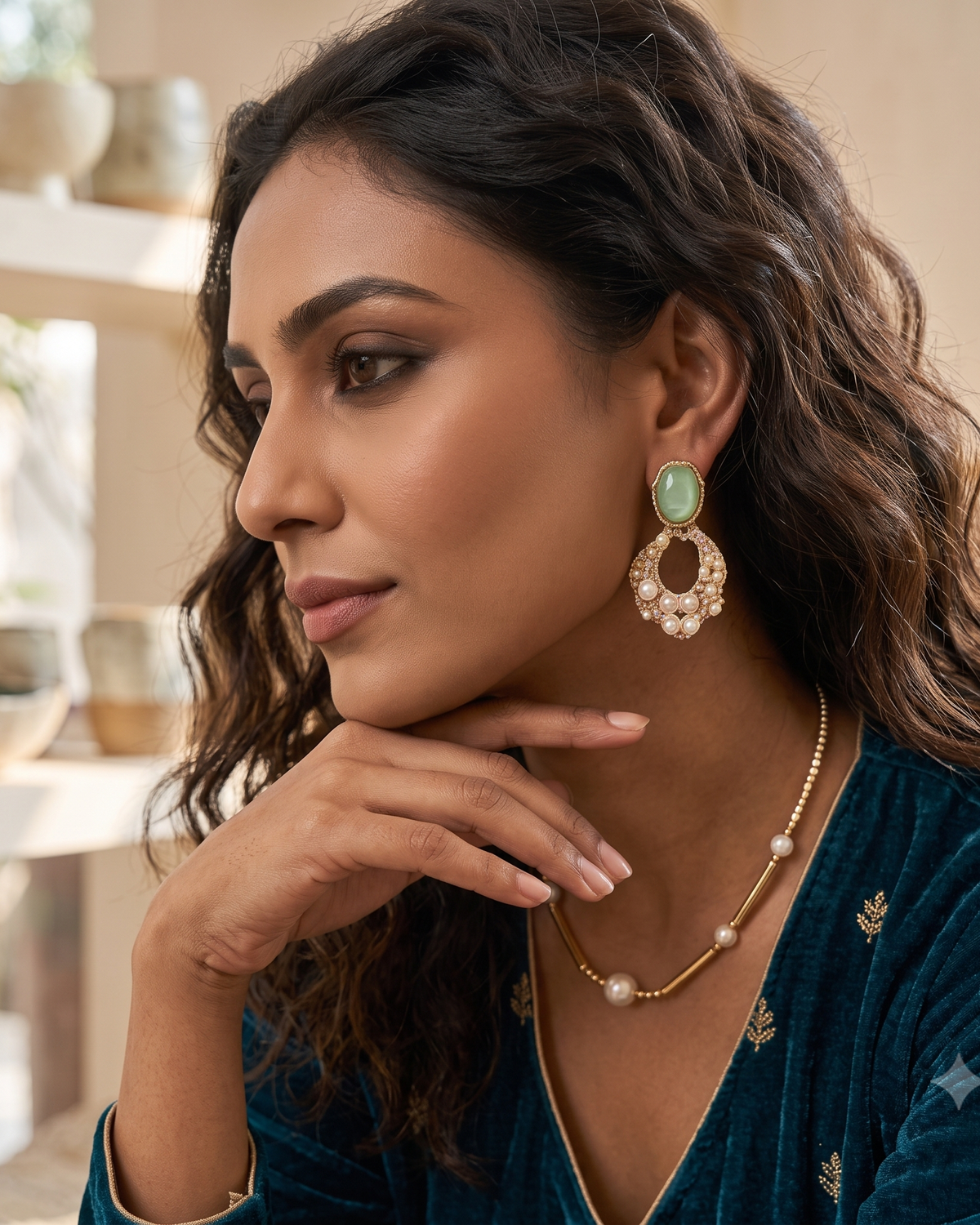 Emerald Bloom Earring