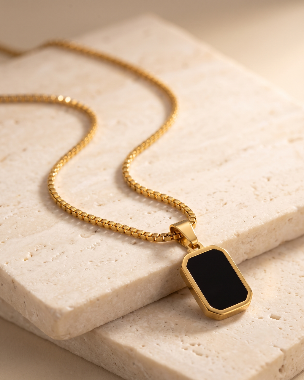 Black Onyx Necklace (Anti Tarnish)