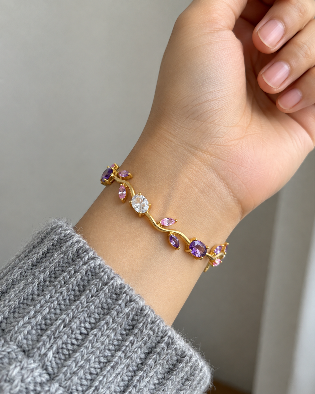 Tulip Amethyst Vine Bracelet