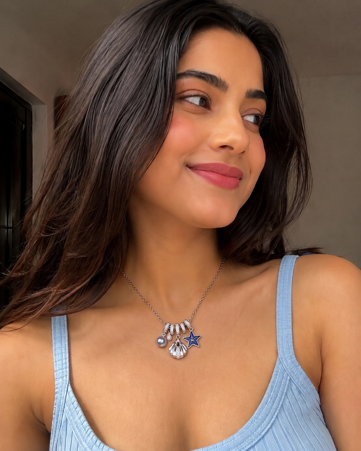 Ocean Pearl Charm Necklace
