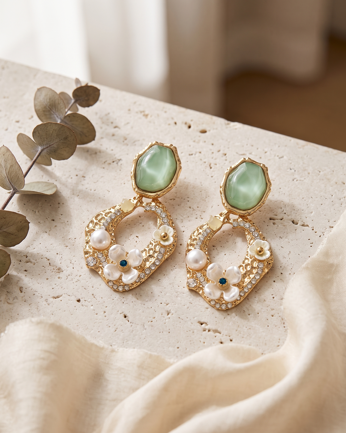 Emerald Bloom Earring