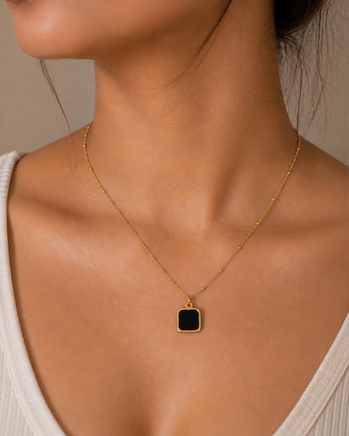 Black Onyx Beaded Necklace