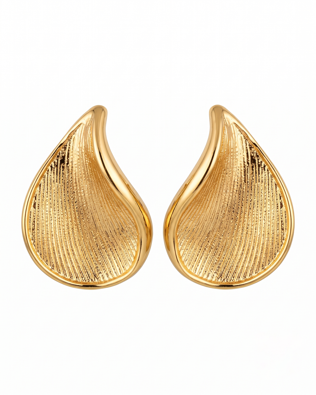 Textured Teardrop Earrings (Anti Tarnish)