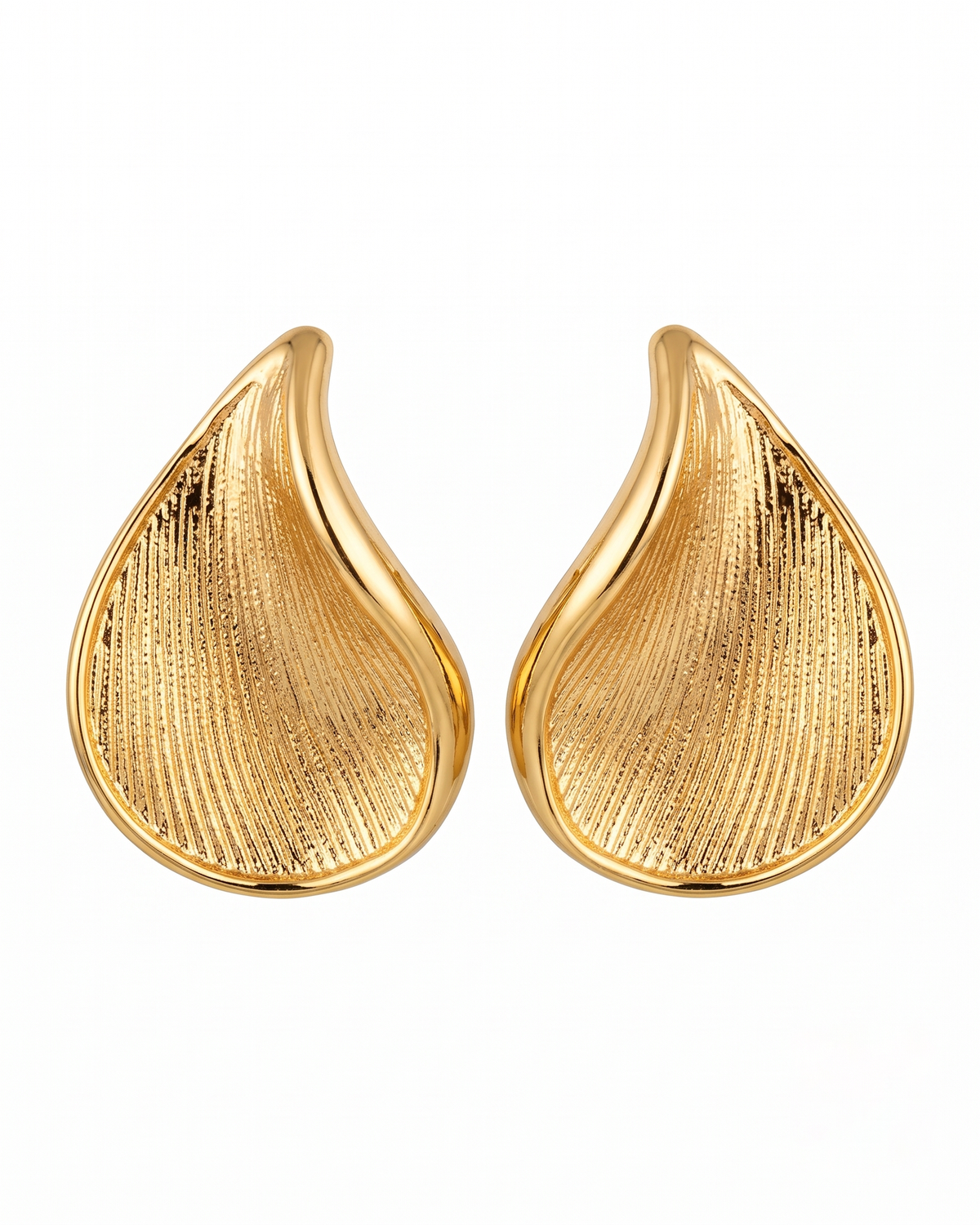 Textured Teardrop Earrings (Anti Tarnish)
