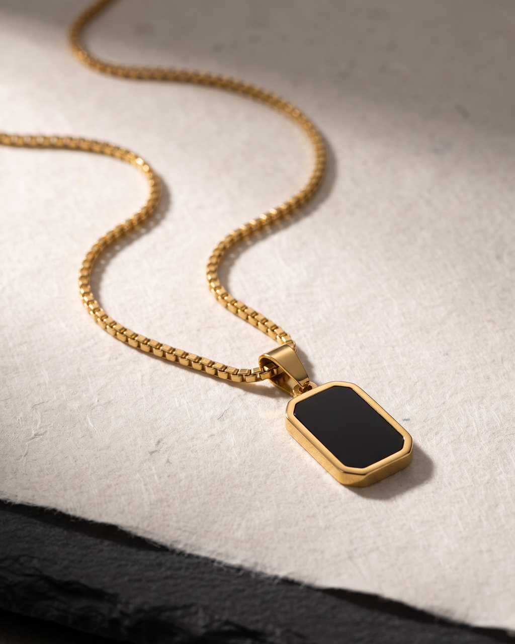 Black Onyx Necklace (Anti Tarnish)