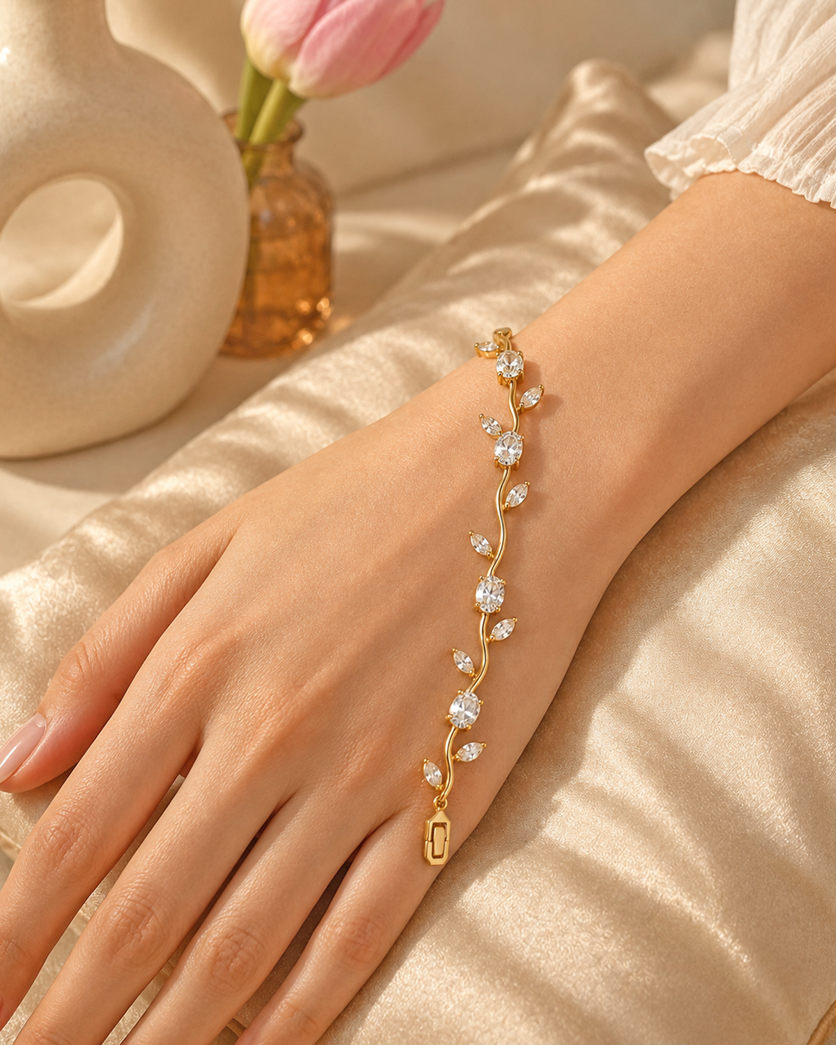 Tulip Crystal Vine Bracelet