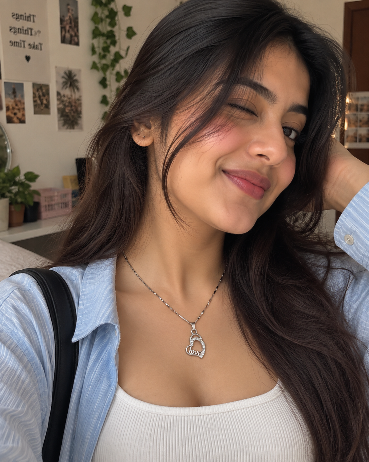 Love Lock Charm Necklace (Anti Tarnish)