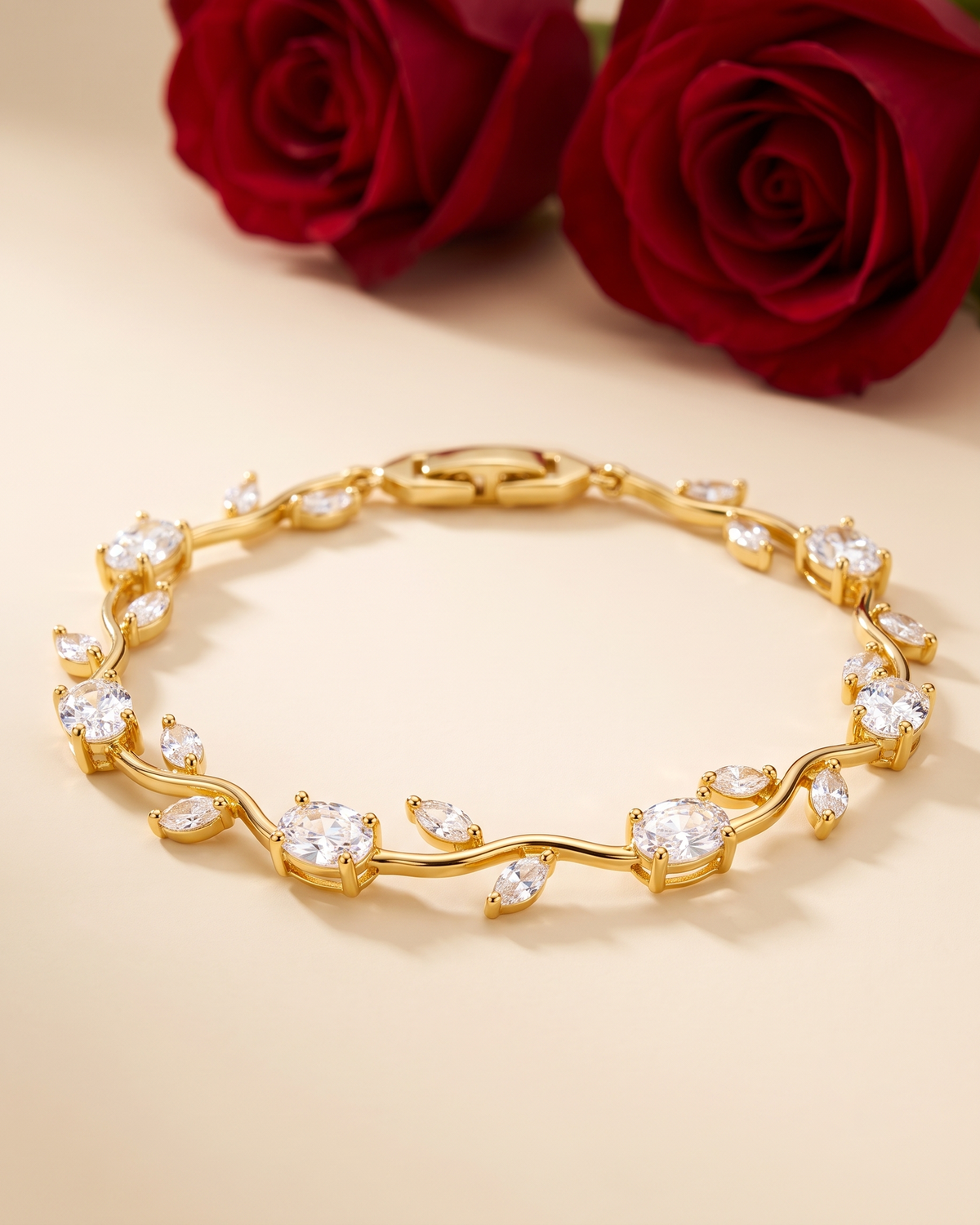 Tulip Crystal Vine Bracelet